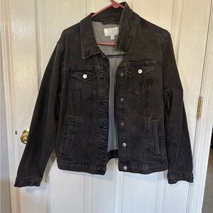 Time and Tru Black Jean Jacket